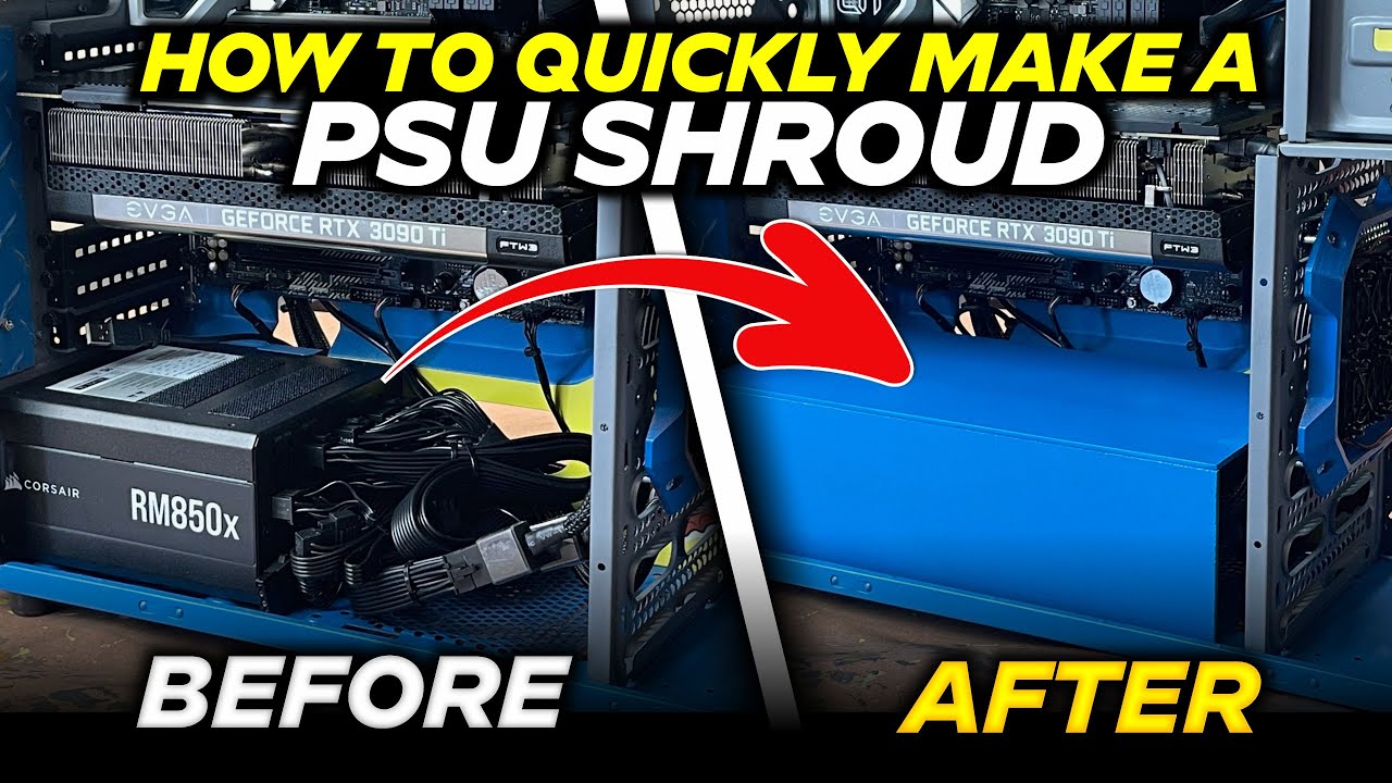 Amazing How To Make PSU Shroud Quickly To Cover PC Cables.