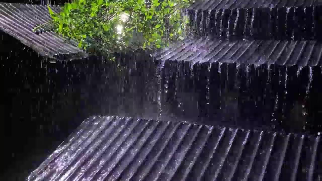 Extreme Relaxation Sounds 🌧️ Heavy Rainstorm at Night with Thunder