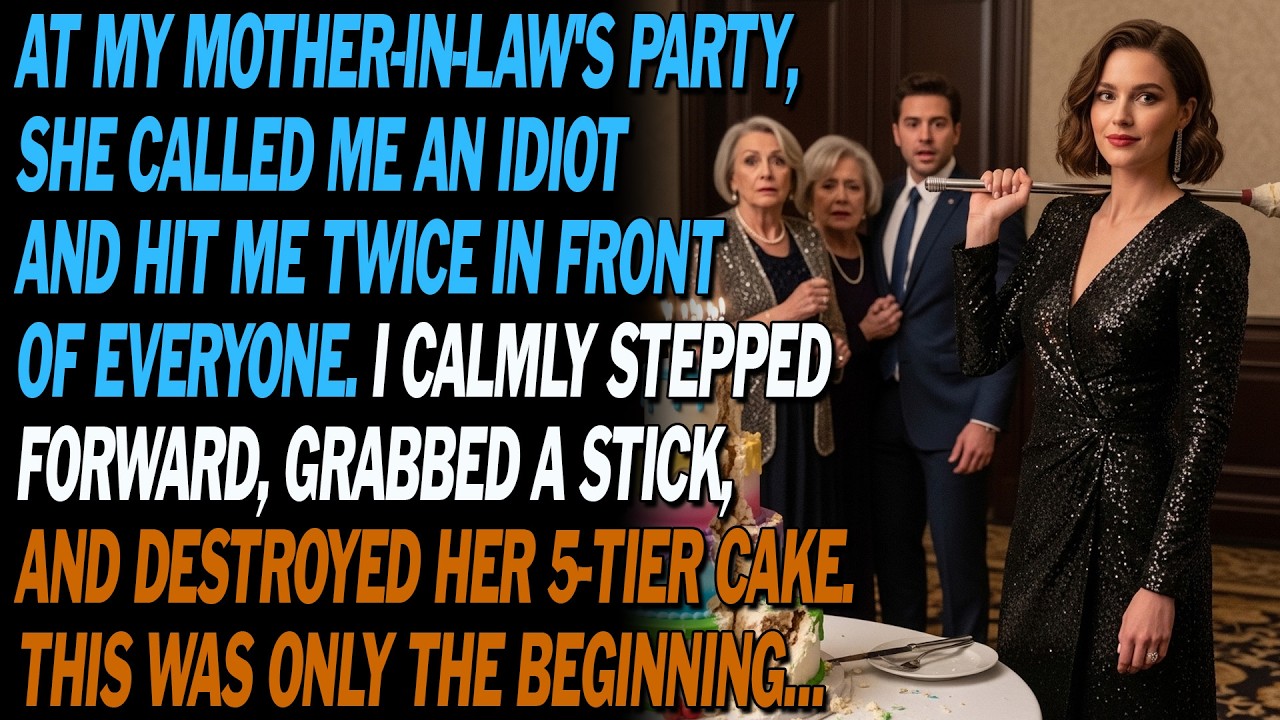 🎉 At The Party, My Mother-in-law Hit Me 😡 I Grabbed A Stick And Smashed Her 5-tier Cake 🦯🎂