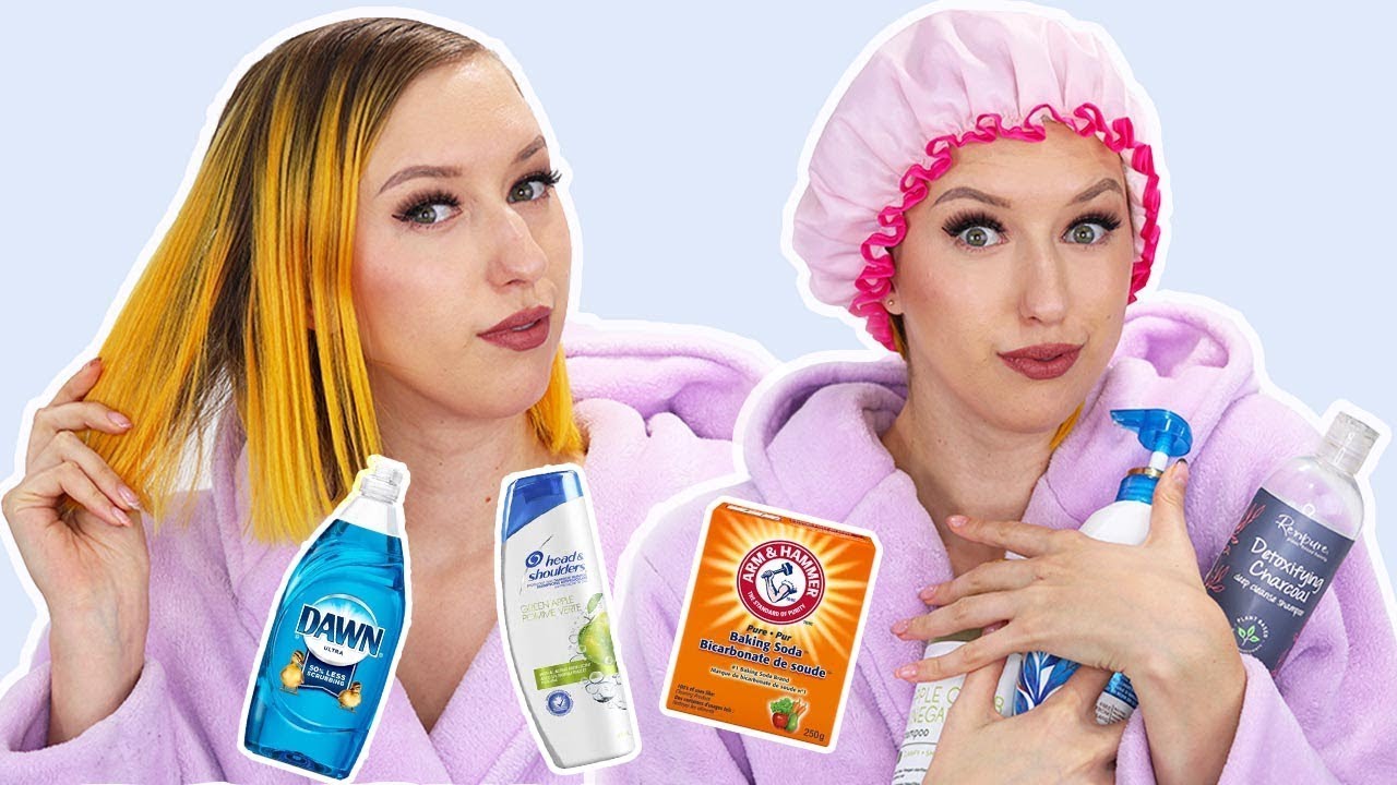 How to Fade Hair Dye without Bleach! | Using Shampoo Caps!