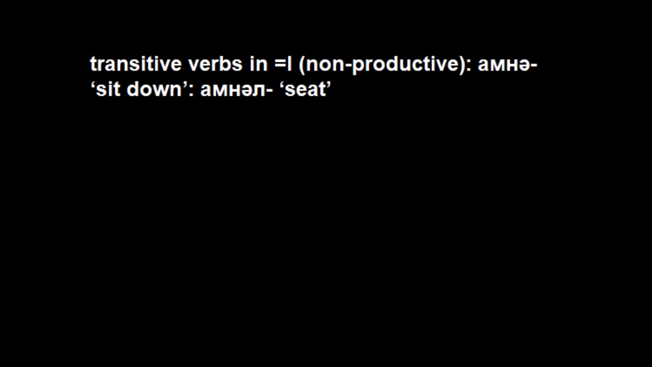 Kamassian word formation