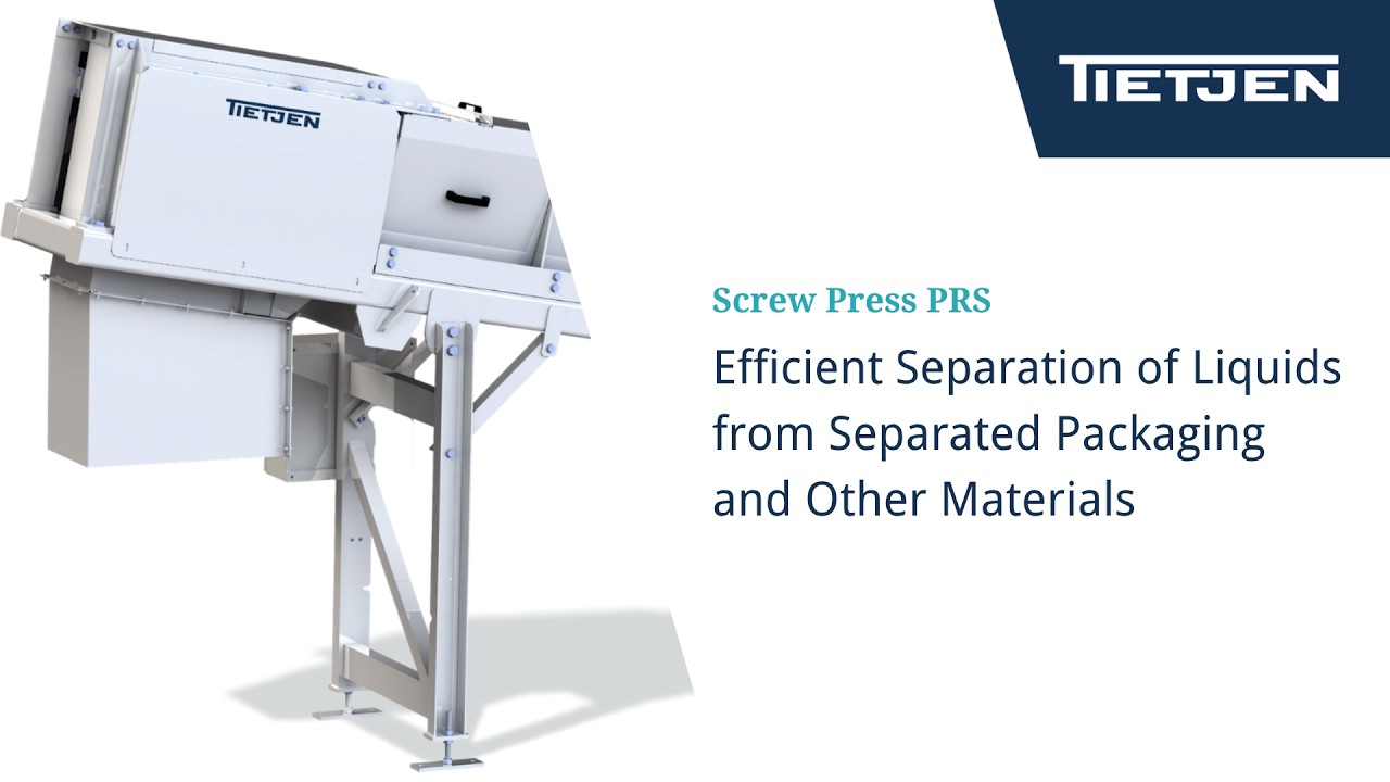 Screw Press PRS: Dewatering screw press reduces costs in organic waste and sludge management