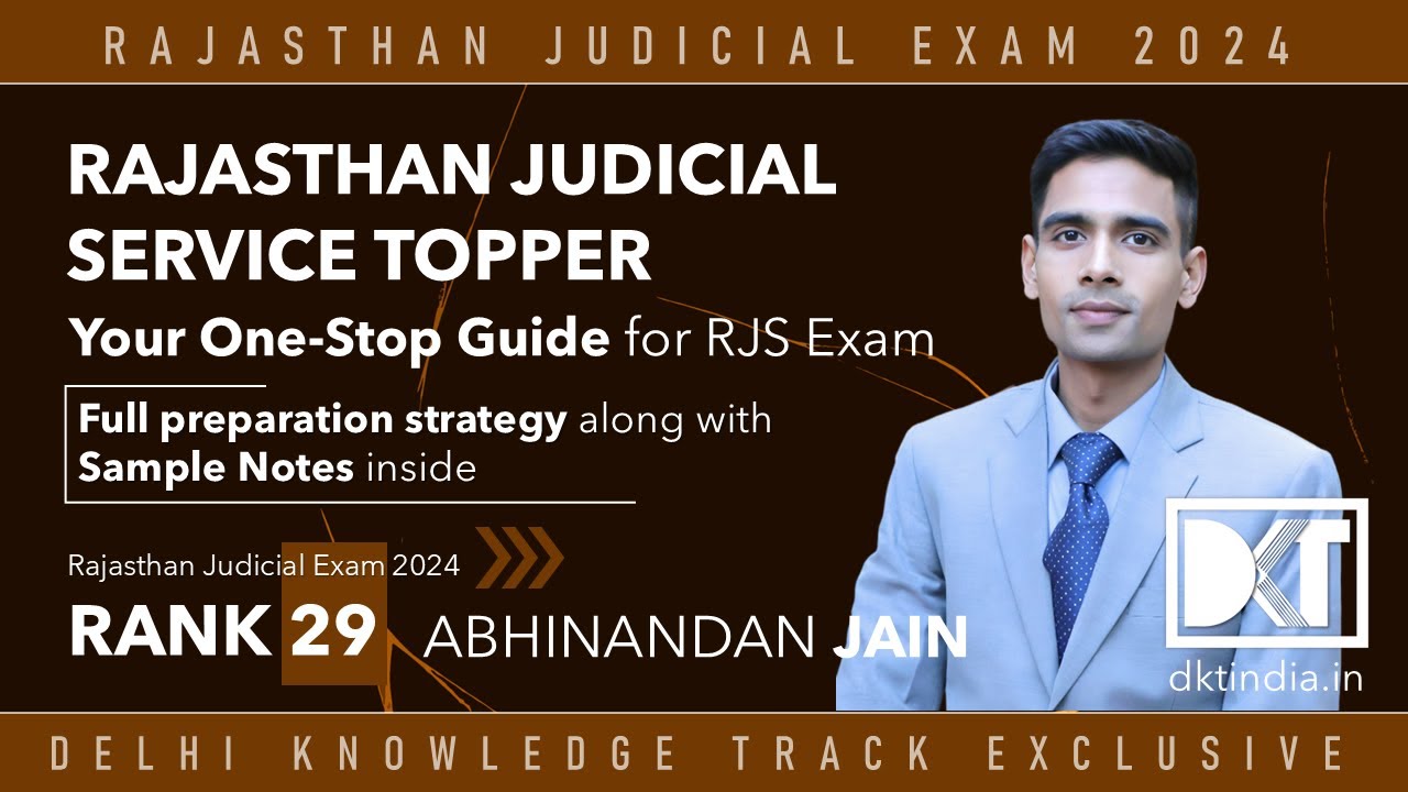 RJS Exam 2024 | Strategy & Grab Free Notes Inside For RJS | By Abhinandan Jain, Rank 29 RJSE 2024