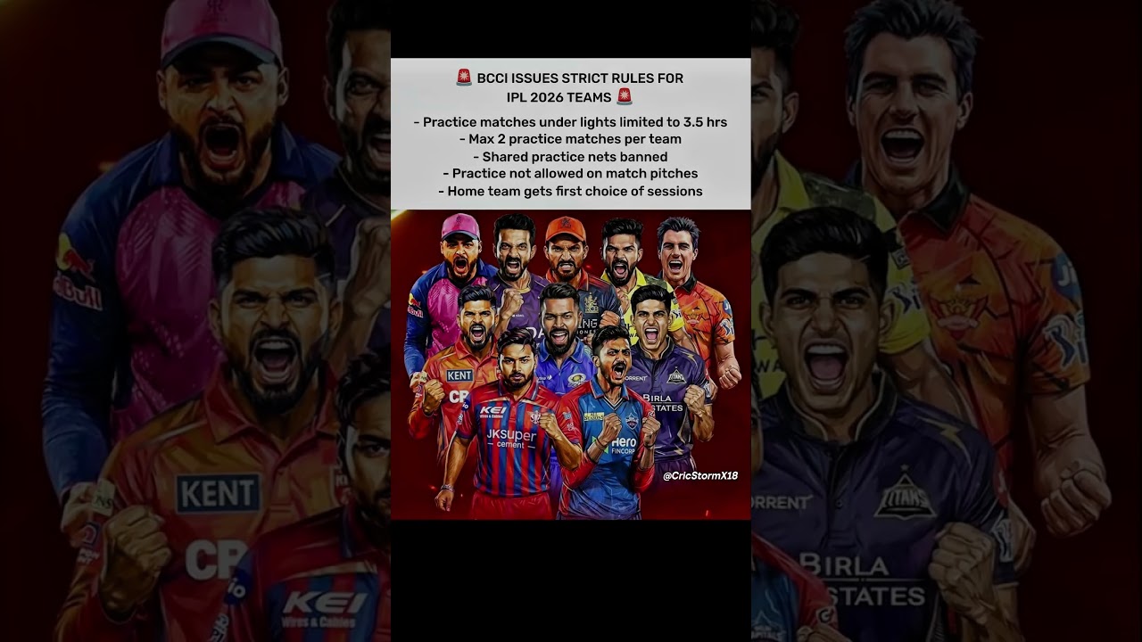 BCCI New Strict Rules for Indian Premier League 2026 Teams 😱 #shortsfeed #ipl2026