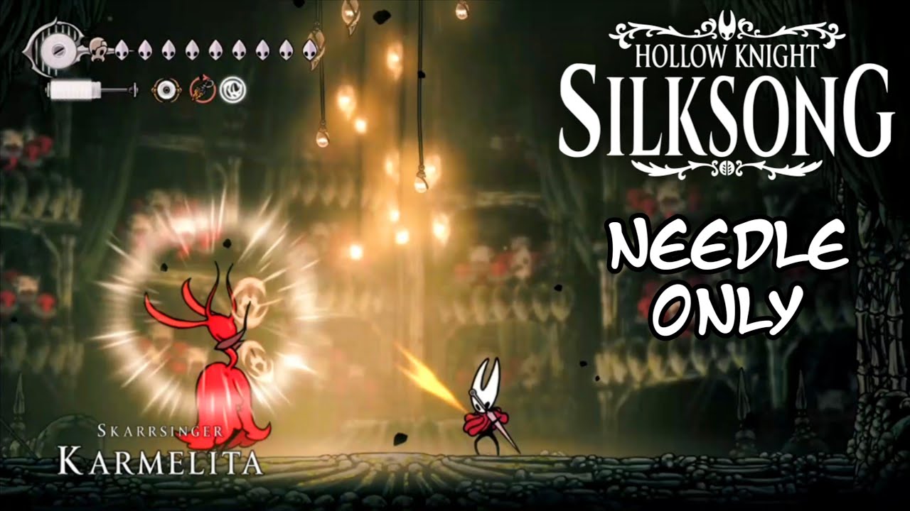Hollow Knight Silksong SkarrSinger Karmelita Boss fight|Needle only with Flintslate