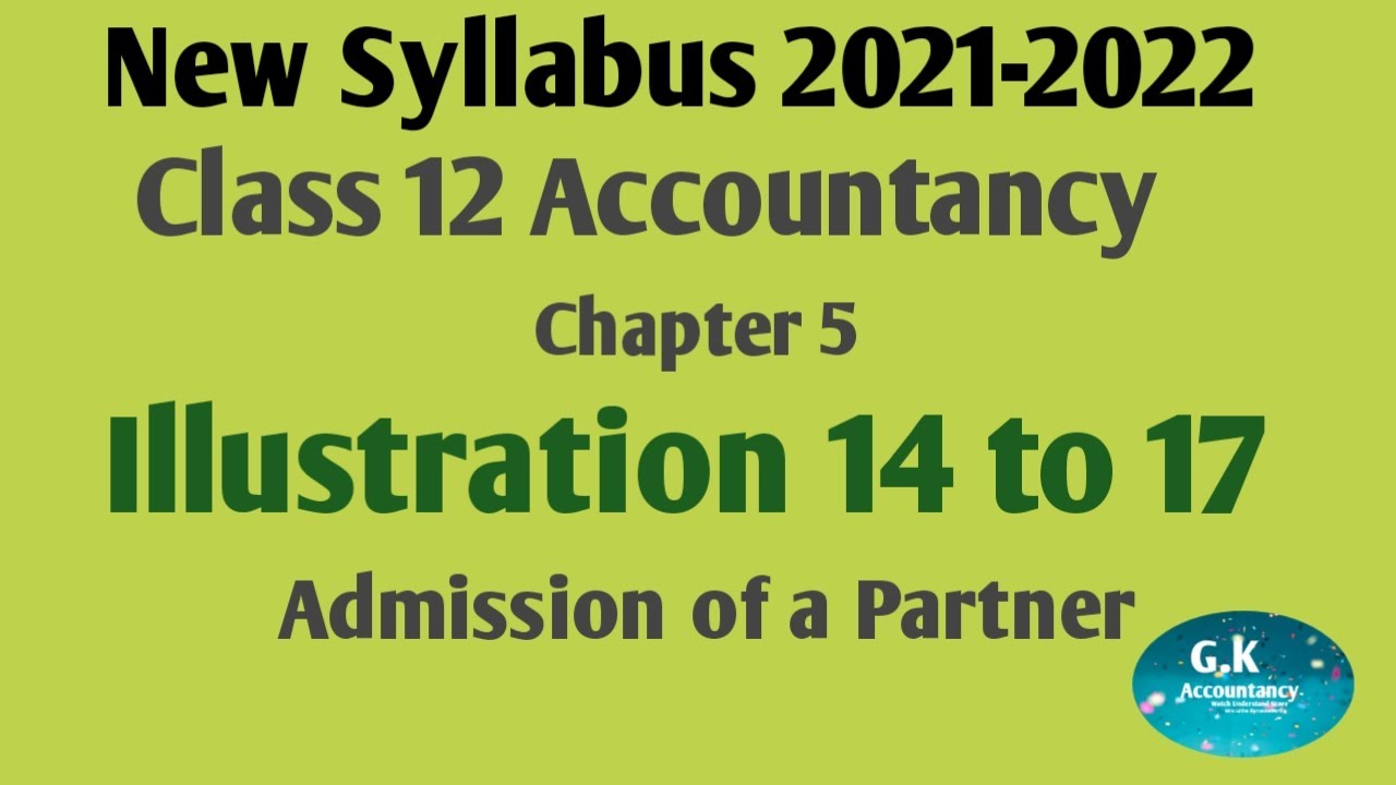 12th Accountancy Chapter5 (illustrations 14 to 17)