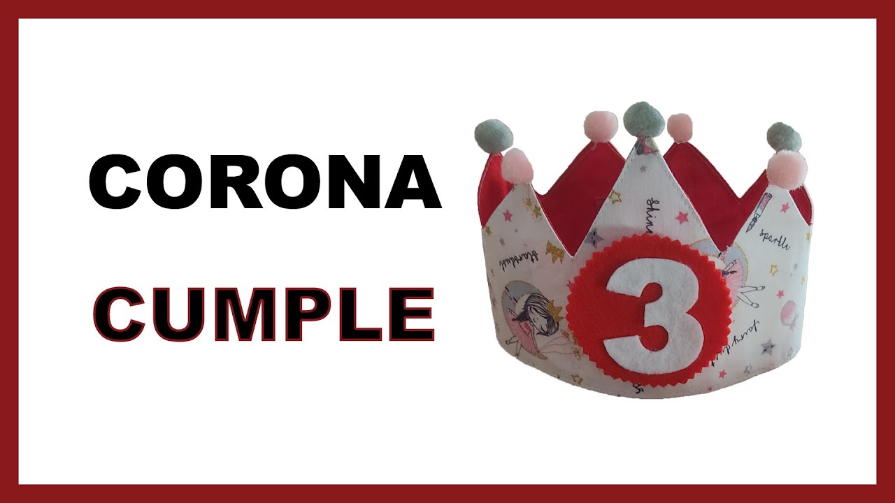 CORONA de CUMPLEAÑOS de Tela - Patrones Corona y Números