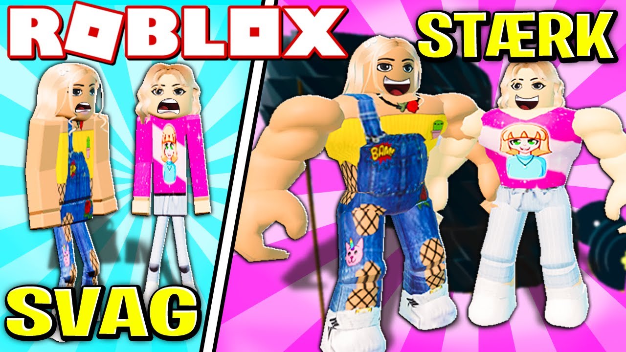 VI er SVAGE, men bliver MEGA STÆRKE! | Dansk Roblox: Strongman Simulator
