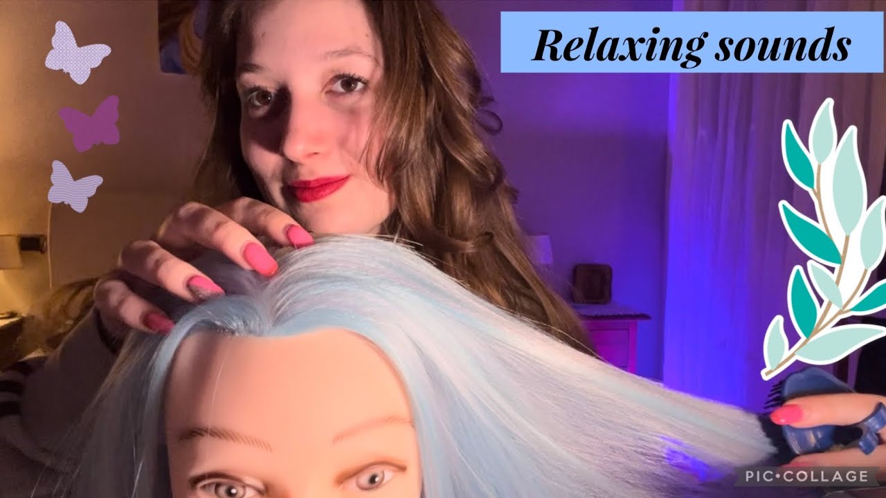 ASMR ITA /  Massaggio, spazzola, hand movements con la testina Hairbrushing, Hairmassage 💙⭐️