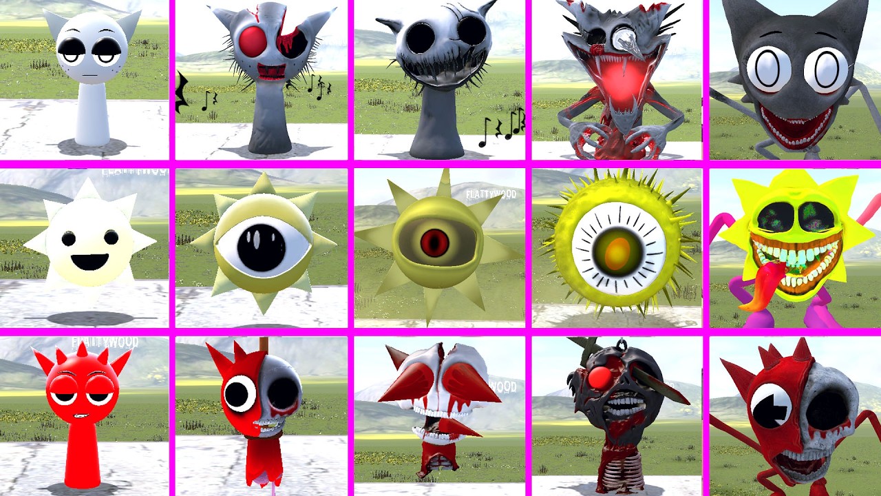 ALL SPRUNKI FAMILY CURSED FORMS – ULTIMATE SIZE COMPARISON & POWER RANKING | GMOD