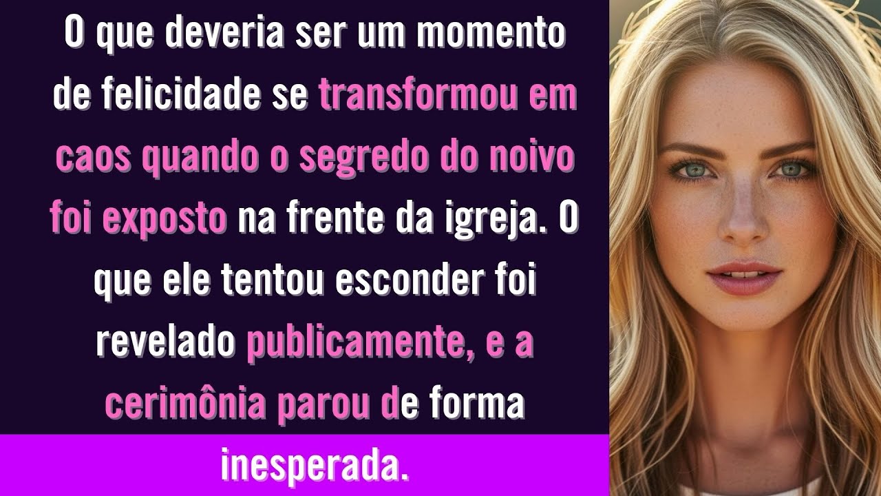 O noivo teve seu segredo exposto na frente da igreja — e a cerimônia parou