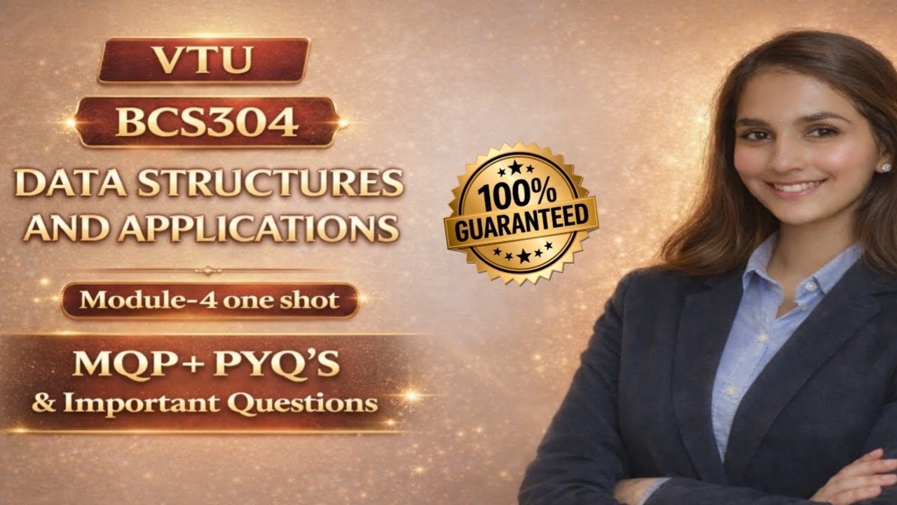 Data structures and Application|Module-4|Dsa|vtu|MQP|pyq|important questions|3rd sem|BCS304|Eduyodha