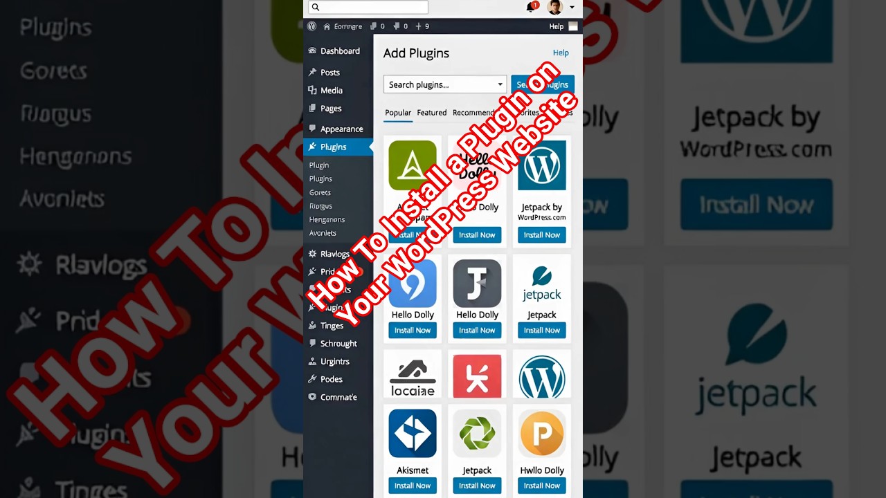 How to install a plugin on your wordpress website 
