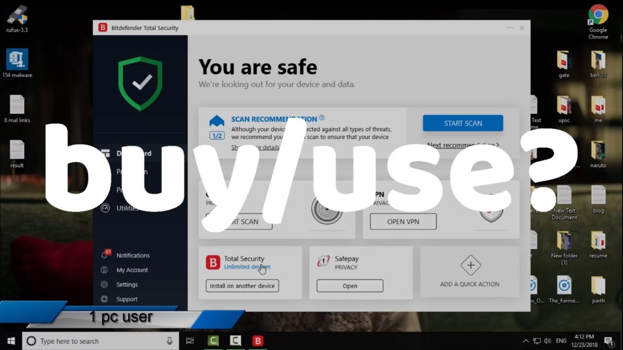 Bitdefender total security 2019 review