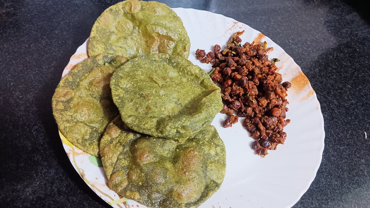 Shivratri special kala chana sath mein palak ki puri