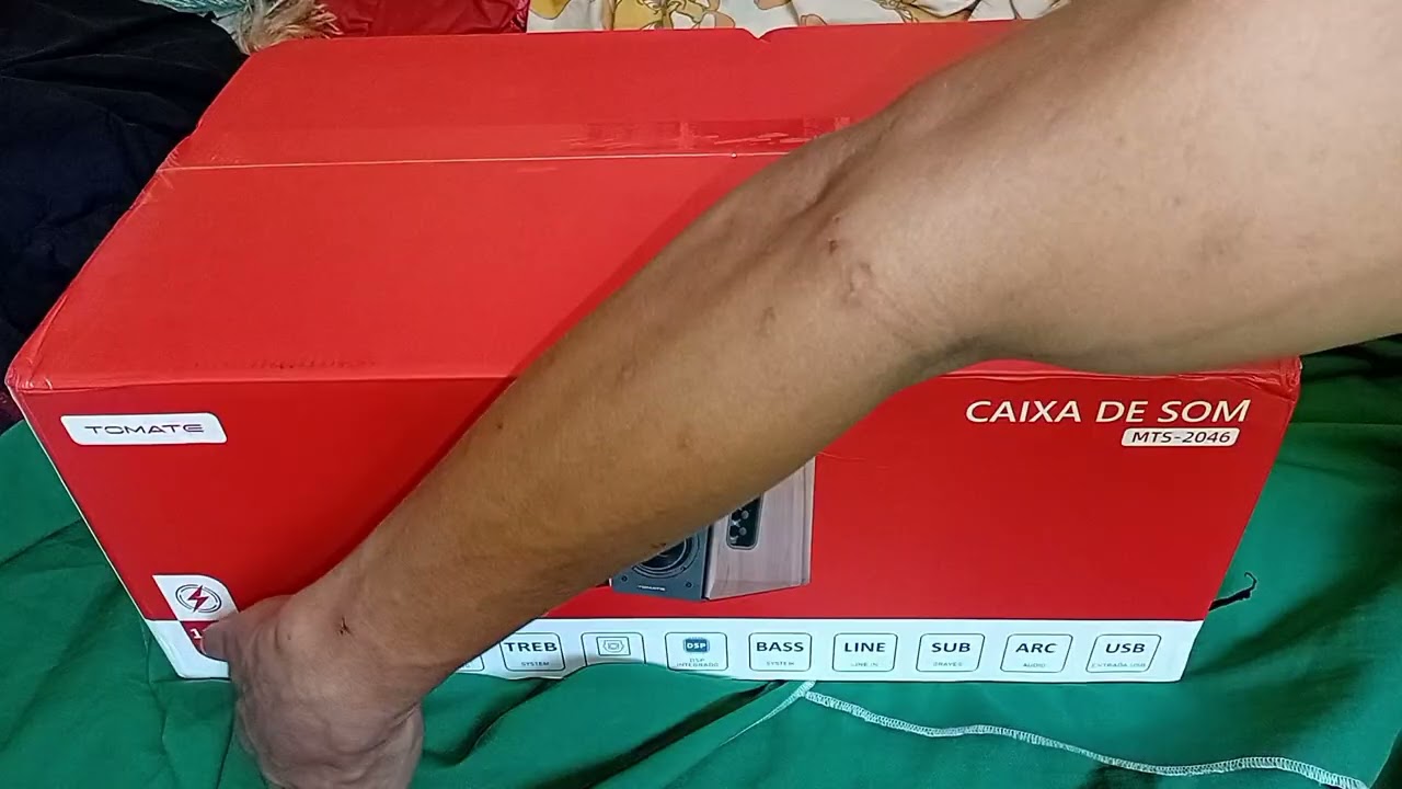 Unboxing Do Monitor de Áudio Tomate MTS-2046 Com Saída de Subwoofer Out 