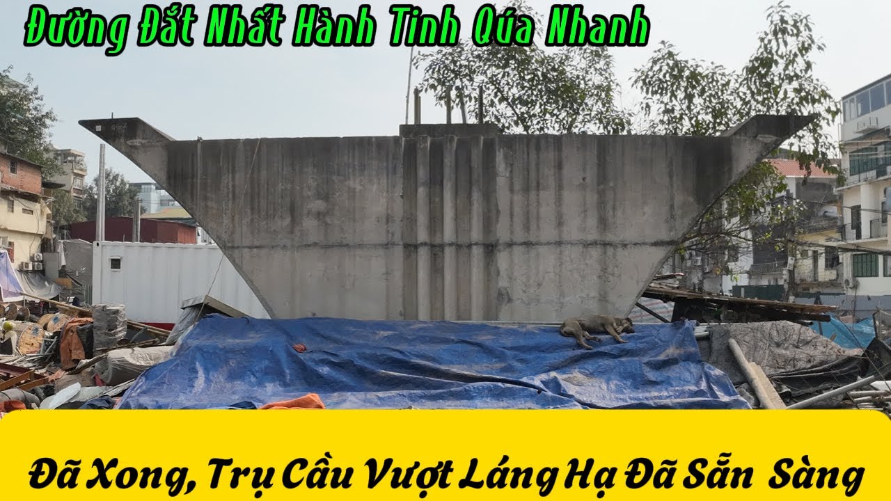 Mố Cầu Vượt Láng Hạ Đầu Tiên Đã Hoàn Thiện.