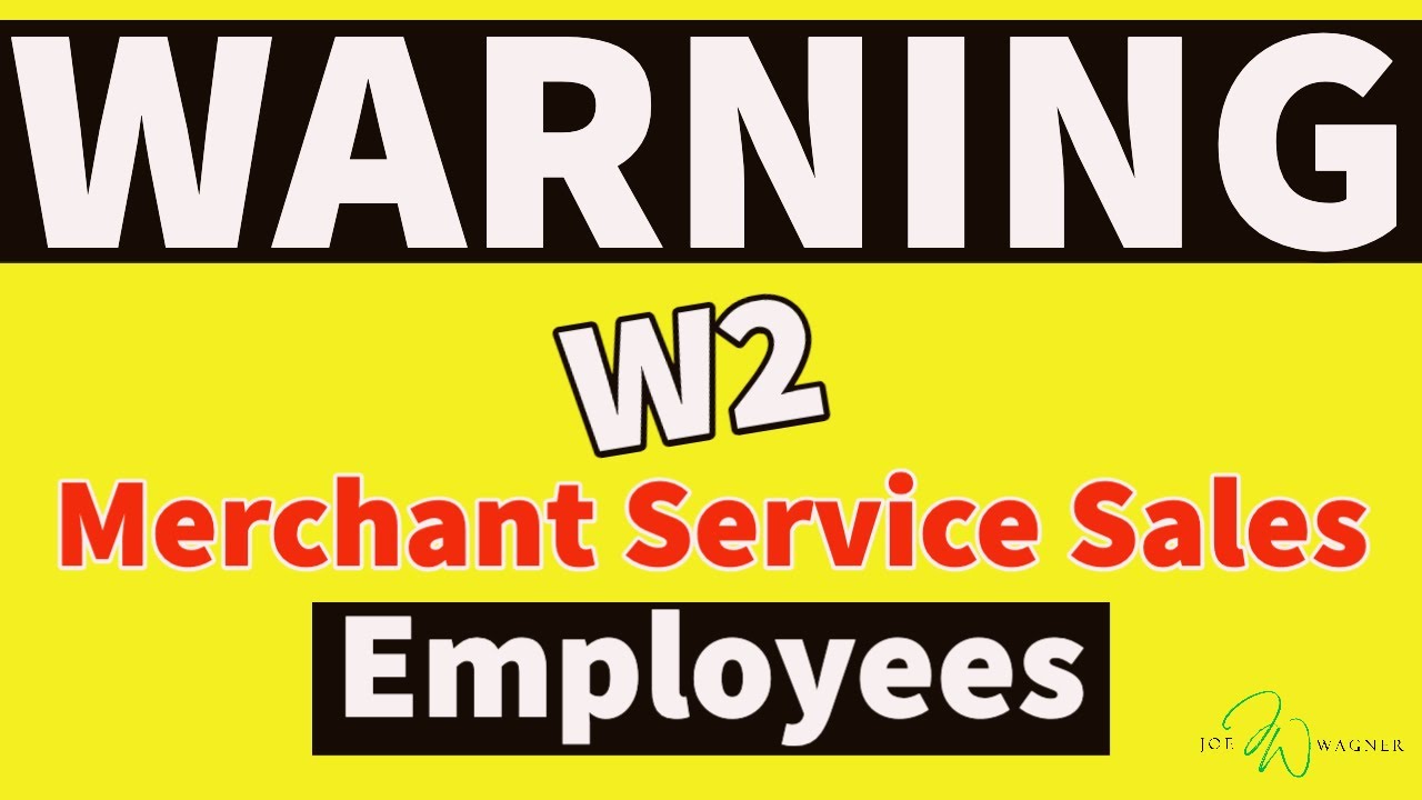 W2 vs 1099 - Employee vs Independent Sales Rep in Merchant Service Sales (WARNING!!!)