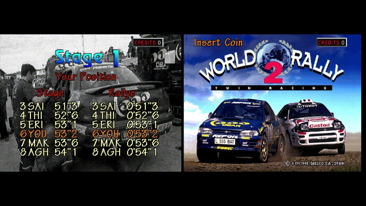 World Rally 2  Twin Racing. [Arcade - Gaelco]. (1995). All.