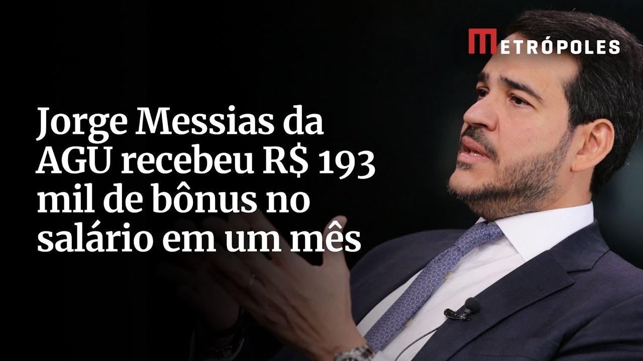 Jorge Messias da AGU recebeu R$ 193 mil de bônus no salário em um mês