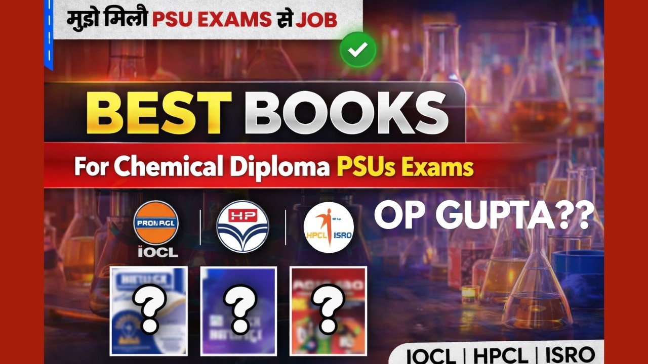 Best Books for Chemical Diploma PSU Exams 2026 | IOCL HPCL ISRO Preparation