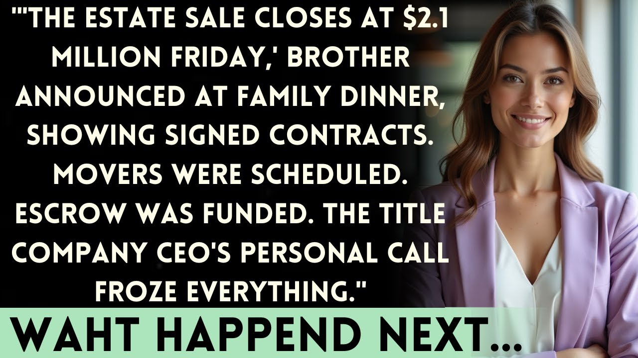 My Brother Sold My Beachfront Estate For His Medical Startup — The Title Company Had My Federal Badg