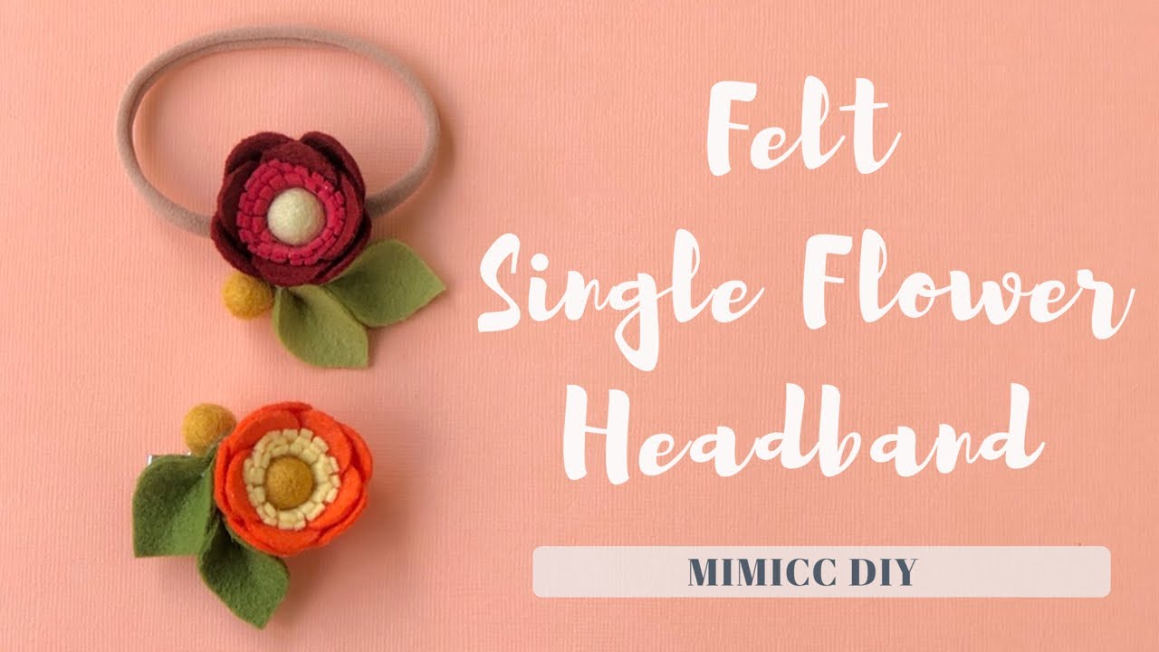 DIY Single Felt Flower Headband/Clip
