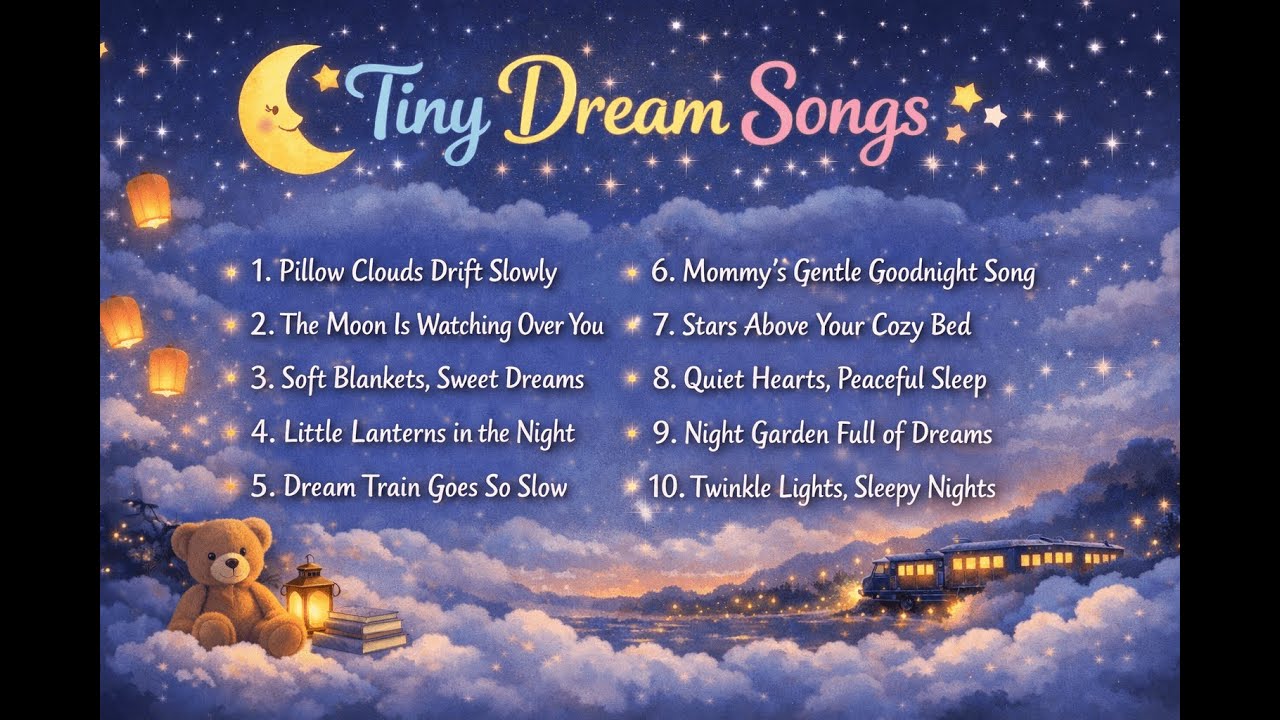 #07 Pillow Clouds Drift Slowly | Tiny Dream Calm 🌙 Bedtime Lullabies for Kids