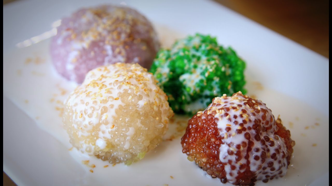 BÁNH BỘT BÁNG - TAPIOCA PEARL BALLS W/ MUNG BEAN FILLING | Helen's Recipes