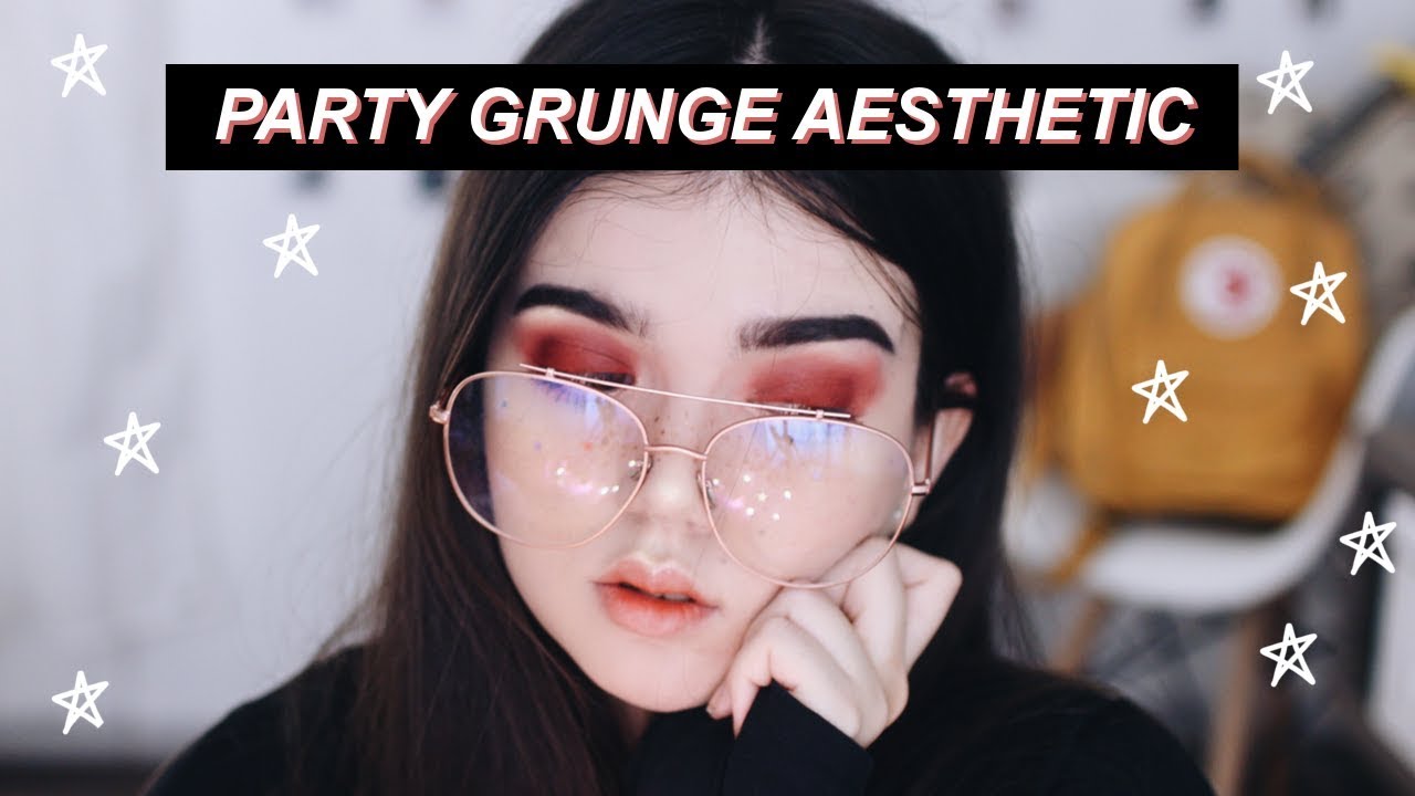 🌹 Crimson Party Grunge Aesthetic 🍰 | Makeup Tutorial