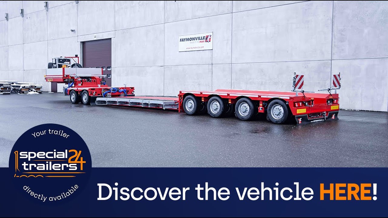 Faymonville - VarioMAX extendable lowbed trailer with 6 (2+4) axles & excavator bridge