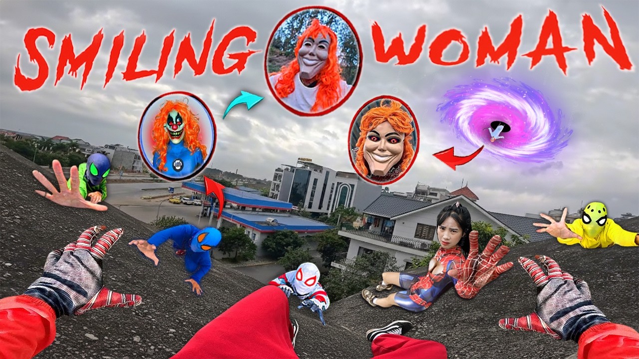 7 SPIDERMAN Vs SMILING WOMAN REAL LIFE ESCAPE 315.0 (Horror Parkour Pov Short) | Epic POV