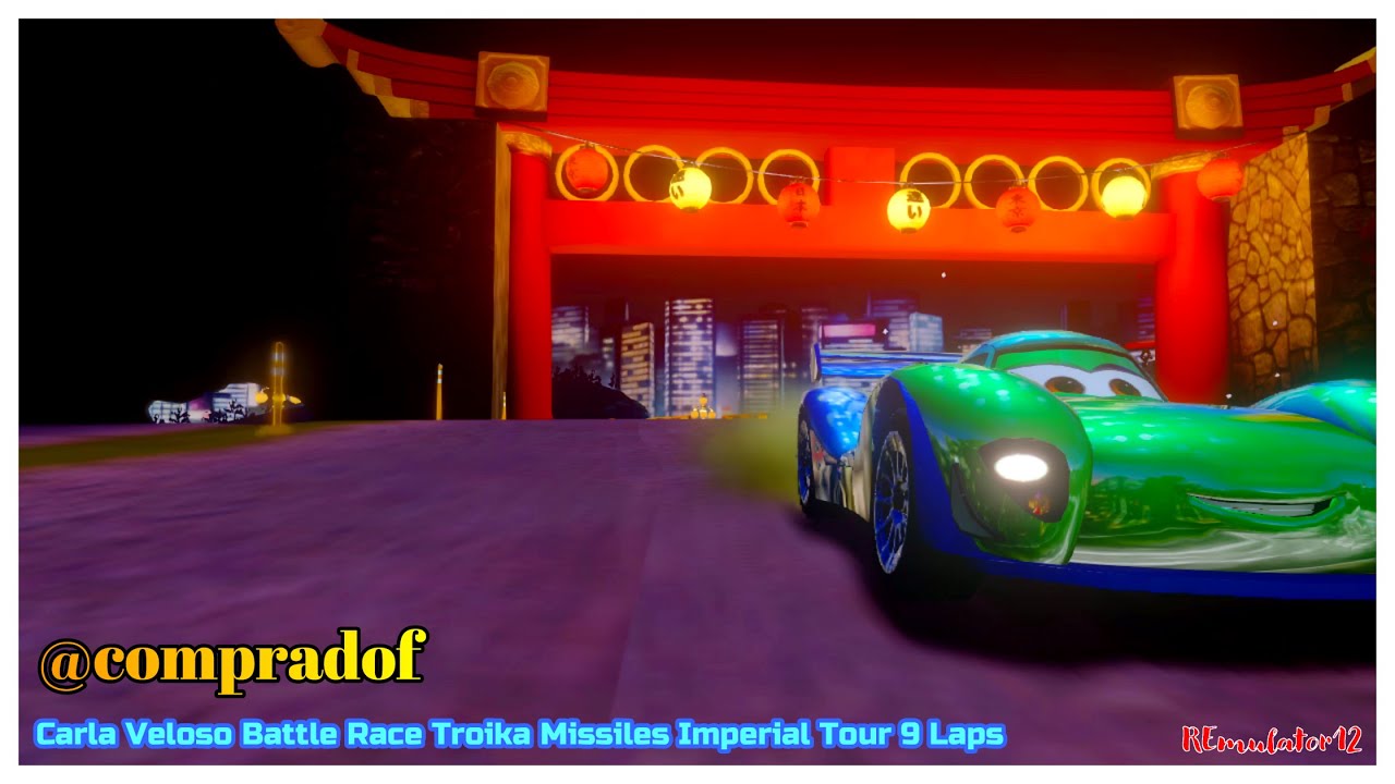 Cars 2 The Video Game | Carla Veloso - Battle Race (Troika Missiles) | Imperial Tour 9 Laps