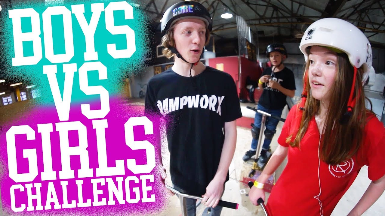 Boys vs Girls Scooter Challenge!
