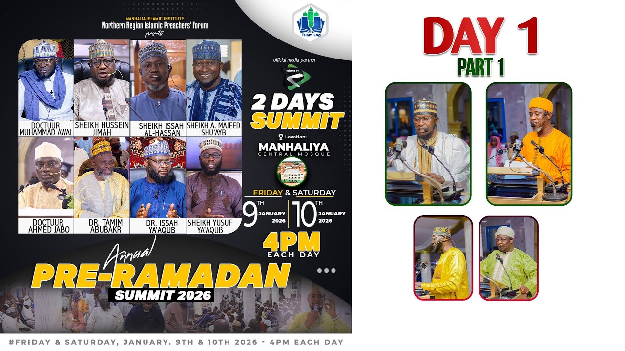 [DAY 1 - PART 1] PRE RAMADAN SUMMIT 2026 @ MANHALIYA|| iSLAM LOG||Official