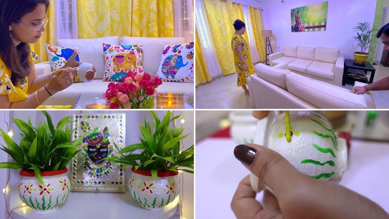 Living Room Reorganization 2022 || DIY Pot Decoration