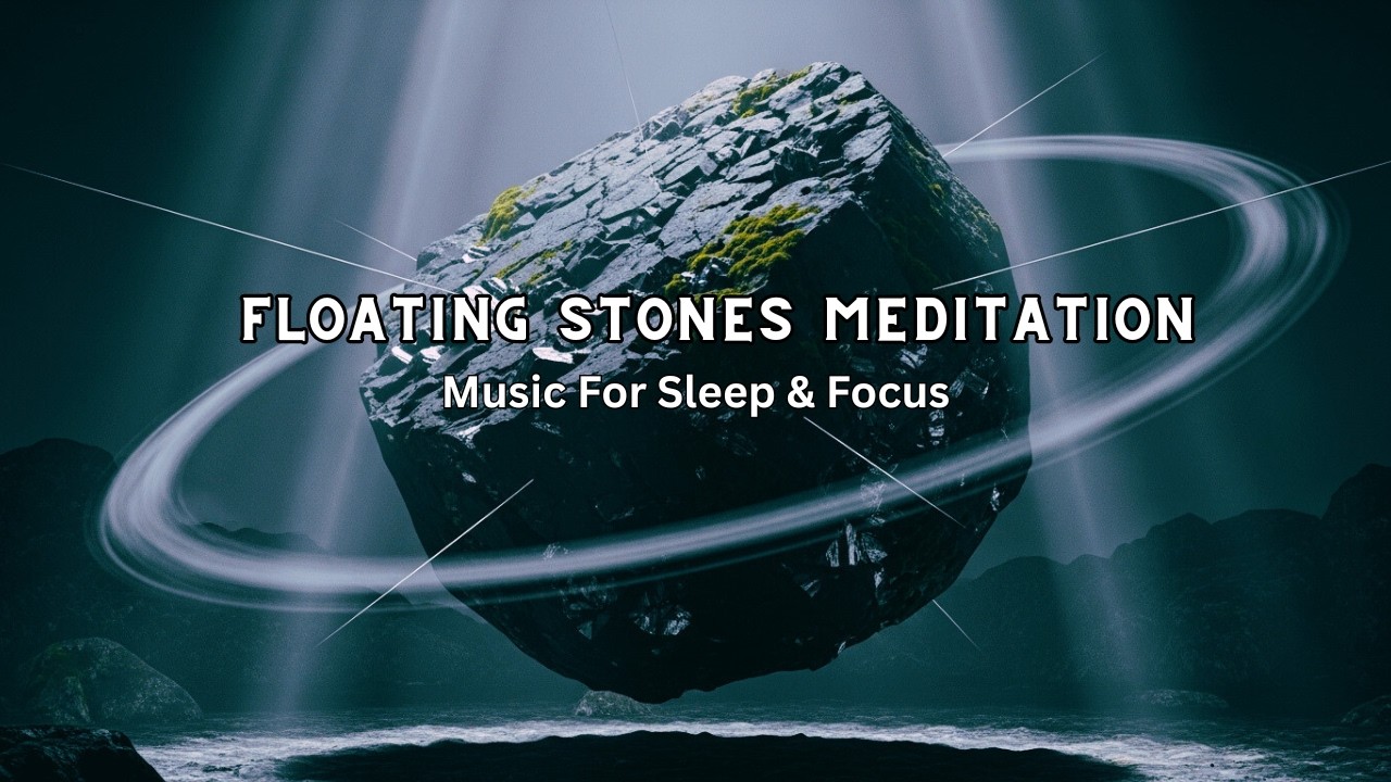 Floating Basalt Stones & Shimmering Silver Light 🌊 Deep Calm Meditation✨ Aesthetic / Brand Style