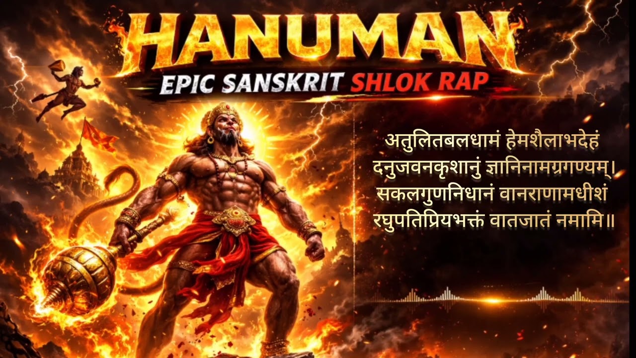 🚩 HANUMAN — Epic Sanskrit Shlok Rap | Powerful Hanuman Song | Jai Shri Ram 🔥 #trending #hanuman 