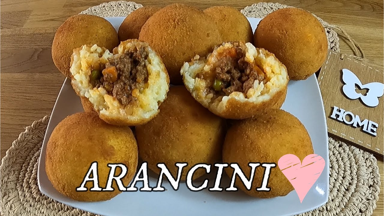 Arancini / Bolas o croquetas de arroz Sicilianos: Fabulosos! Típicas de la cocina italiana #37 😍