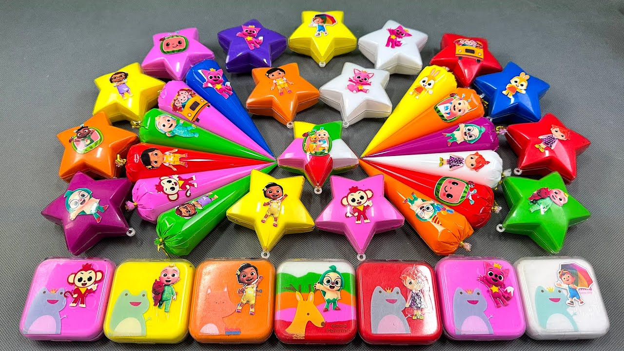 Lost Toys in Rainbow Slime! Finding Cocomelon & Pinkfong Dolls! Satisfying ASMR Fun!