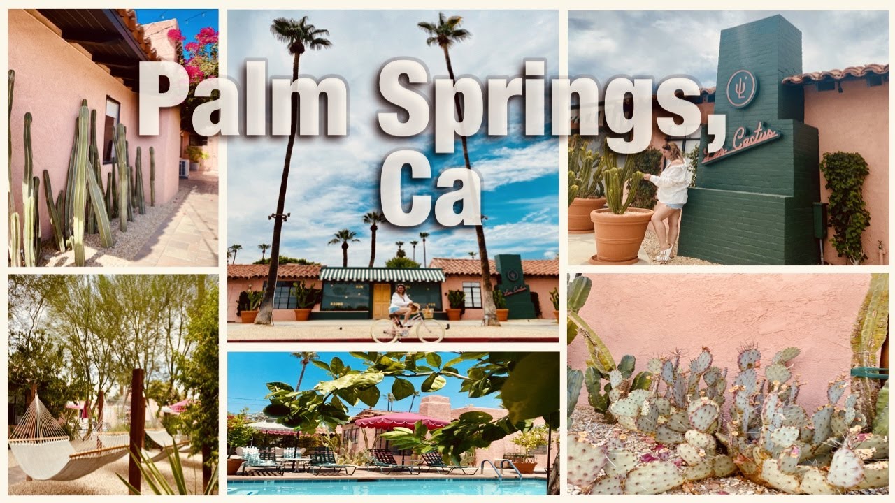 Palm Springs Getaway ☀️🌴|| Les Cactus Hotel || Coffee Shops, Restaurants, Boutique Hotel || Lesli R