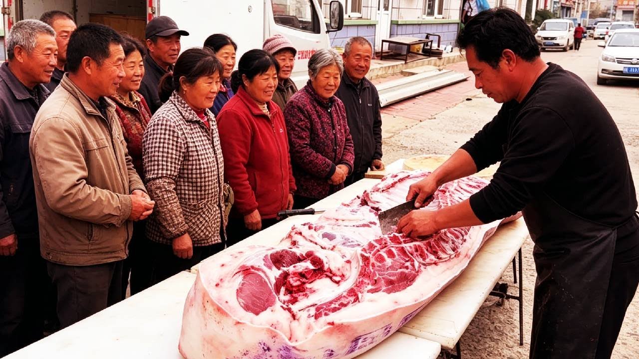 老孟今天挺厲害，開張賣了330塊錢豬肉，這也太便宜了！【立福128】