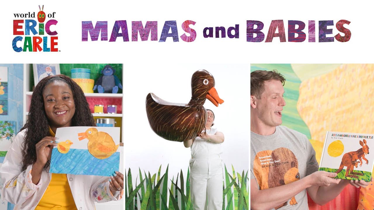 Does a Kangaroo Have a Mother, Too? Storytime / Duck Puppets / Mama & Baby Duck Collage | ERIC CARLE