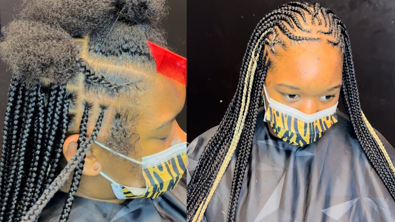 Feed ins with Knotless Braids | Beginner Friendly/Tutorial
