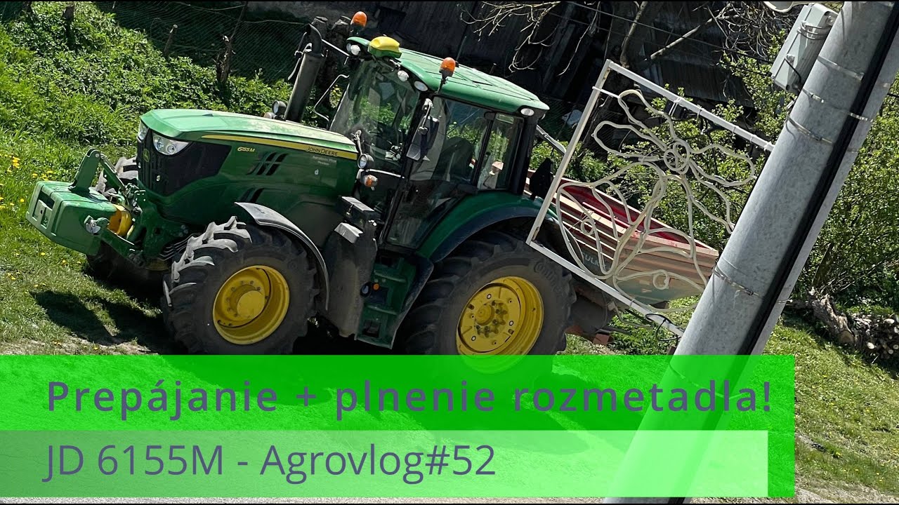 Prepájanie + plnenie rozmetadla! - John Deere 6155M - Agrovlog#52