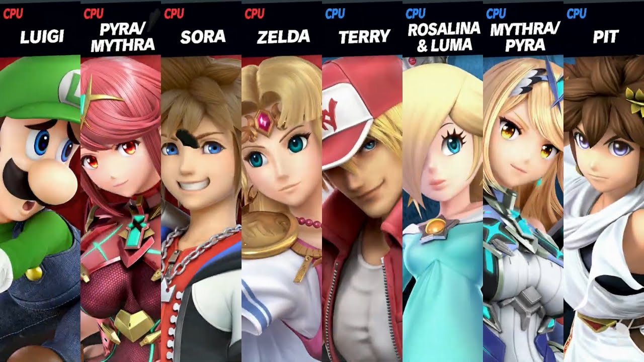 Super Smash Bros. Ultimate - Team Luigi vs Team Terry