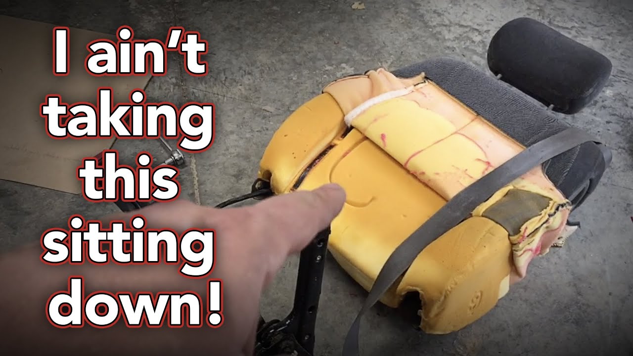 Tearing a Trailblazer seat apart - Fixing a broken front seat - replacing seat rack