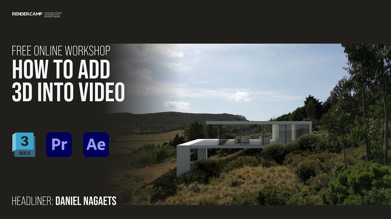 How to add 3D achitecture building into a real-life video