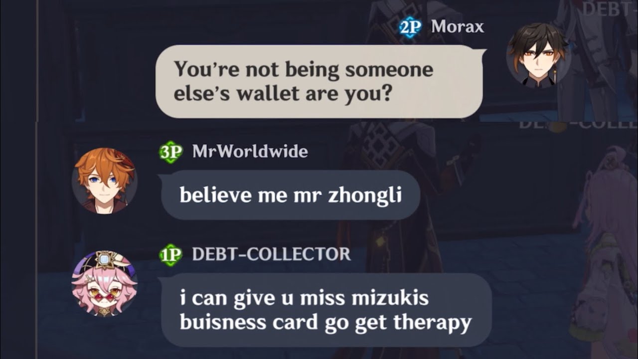 Annoying dori main as Zhongli & Childe (genshin coop) 