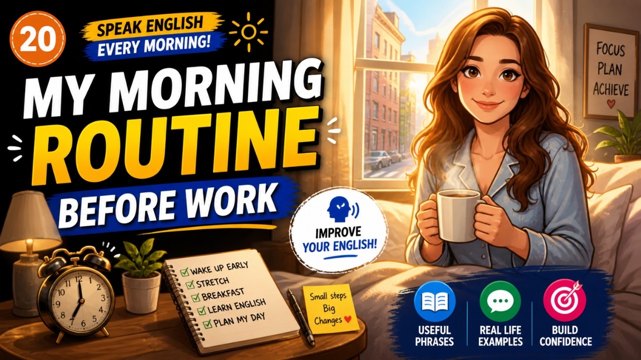My Morning Routine Before Work | English Shadowing & Listening Practice | Free Daily English